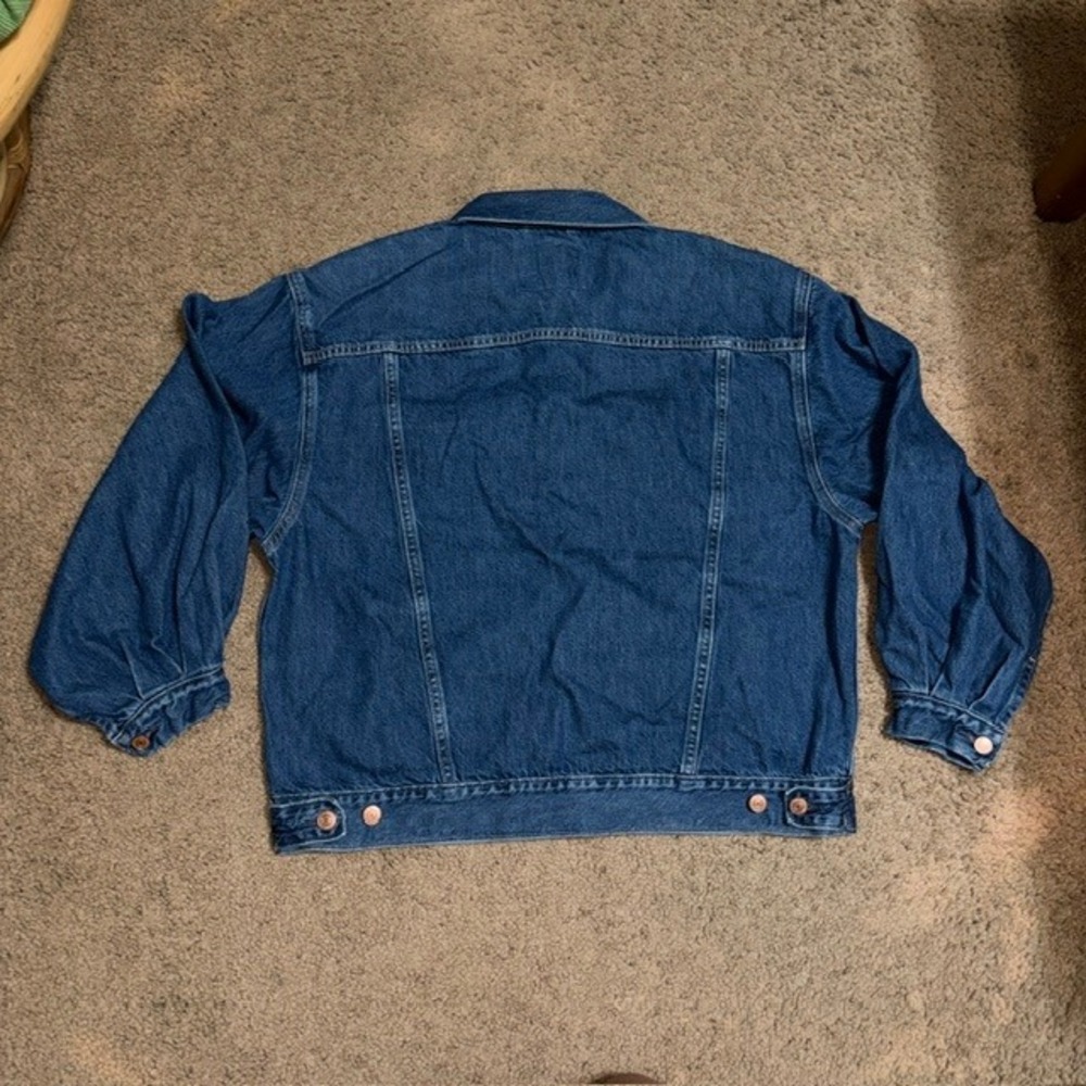Gap Doen Denim Jacket Barrel Balloon Sleeve Medium Indigo Blue Medium - Picture 7 of 11